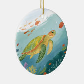 Painting Turtle Keramisch Ornament (Rechts)