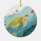 Painting Turtle Keramisch Ornament (Voorkant)