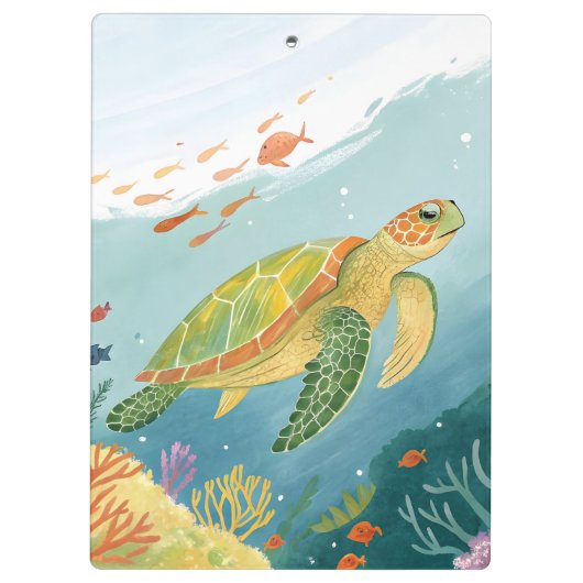 Painting Turtle Klembord (Achterkant)