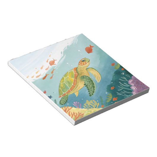 Painting Turtle Notitieblok (Schuin)