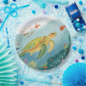 Painting Turtle Papieren Bordje (Feest)