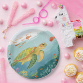 Painting Turtle Papieren Bordje (Feest)