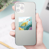 Painting Turtle Sticker (Telefoon)