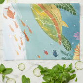 Painting Turtle Theedoek (Gevouwen)