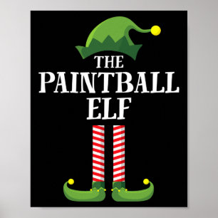 Paintll Elf bijpassende gezinsgroep Kerstfeest Poster