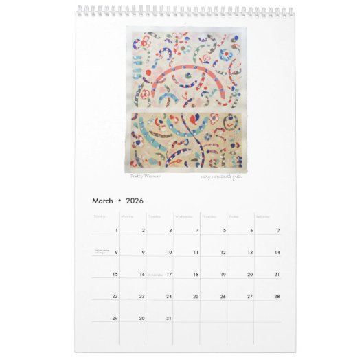 Paintpaintdraw Schilderijen 2026 Kalender (Mar 2026)