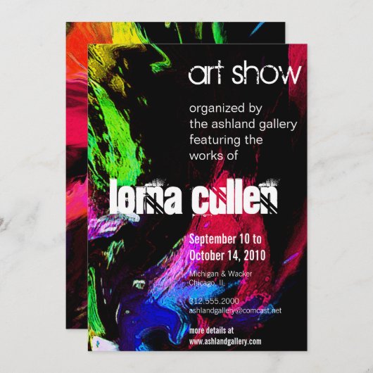 Paints Art show uitnodiging (Voorkant / Achterkant)