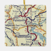 Paintsville KY  Map Keramisch Ornament (Voorkant)