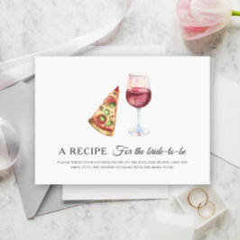 Pair bridal shower Recipe for the bride to be Informatiekaartje