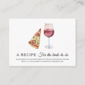 Pair bridal shower Recipe for the bride to be Informatiekaartje (Voorkant)