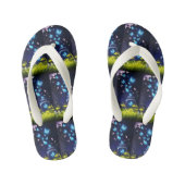 Pair of Blue Butterflies Flip Flops (Voetbed)
