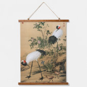 Pair of Cranes in the Shade of Flowers,Chinese Art Hangend Wandkleed (Voorkant)