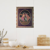 Pair of dancing girls performing a Kathak Poster (Keuken)