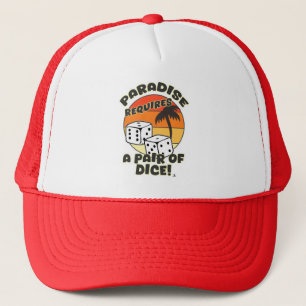 Pair of Dice Funny Board Gamer Slogan Trucker Pet