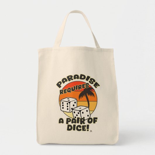 Pair of Dice Funny Board Gaming Motto Tote Bag (Voorkant)