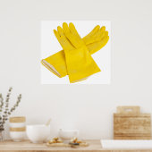 Pair of latex gloves poster (Keuken)