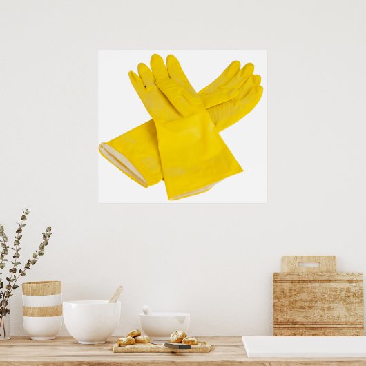 Pair of latex gloves poster (Keuken)