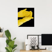 Pair of latex gloves poster (Thuiskantoor)