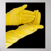 Pair of latex gloves poster (Voorkant)