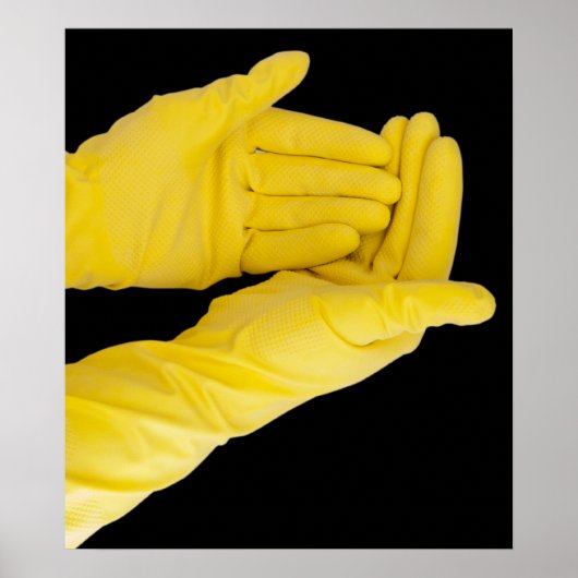 Pair of latex gloves poster (Voorkant)