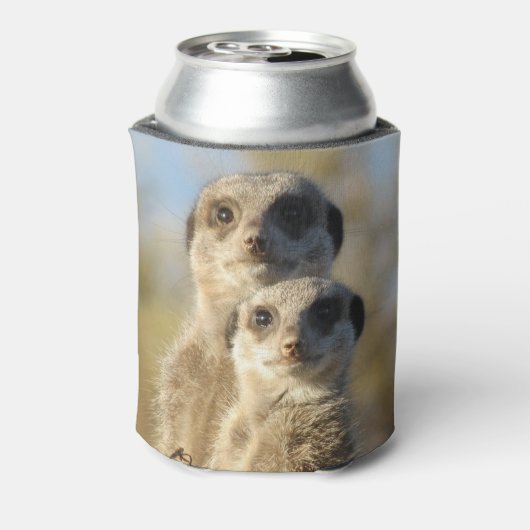 Pair of Meerkats Cute Photo Blikjeskoeler (Blikje Achterkant)