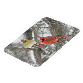 Pair Of Northern Cardinals Magneet (Linkerzijde)