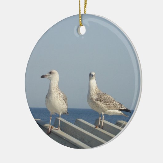 Pair of Seagulls Keramisch Ornament (Links)