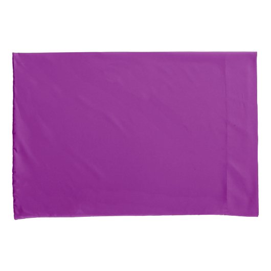 Pair of Solid Purple Pillowcases for Stylish Beddi Kussensloop (Voorkant-Rechts)