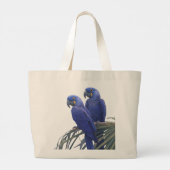 Pair of Stunning Blue Parrots In The Wild Grote Tote Bag (Achterkant)
