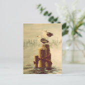 PAIR VAN SEAGULLS DOOR SHARON SHARPE BRIEFKAART (Staand voorkant)