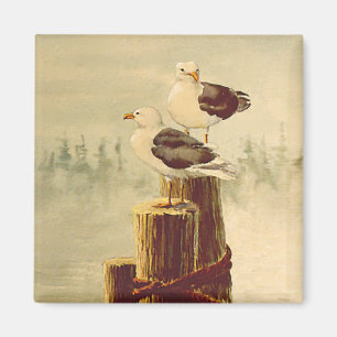 PAIR VAN SEAGULLS DOOR SHARON SHARPE MAGNEET