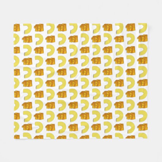 Pairing Elbow Macaroni Cheddar Mac & Cheese Fleece Deken (Voorkant (Horizontaal))