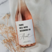 Pairs goed met Baby aankondiging tante Wijn Etiket