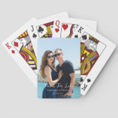 Pairs voor het leven Valentijnse paar aangepaste f Pokerkaarten (Achterkant)