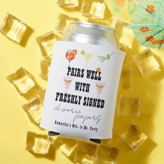 Pairs Well Divorce Papers Cocktail Brunch Party Blikjeskoeler (Insitu Zomer)