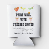 Pairs Well Divorce Papers Cocktail Brunch Party Blikjeskoeler (Achterkant)