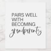 Pairs well with becoming Grandouders Wine Label Wijn Etiket (Enkel label)