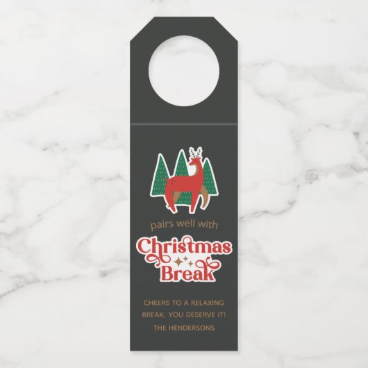 Pairs Well With Christmas Break  Flessenhanger (Voorkant)