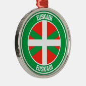 País Vasco Round Emblem Metalen Ornament (Rechts)