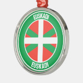 País Vasco Round Emblem Metalen Ornament (Links)