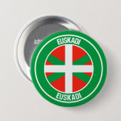 País Vasco Round Emblem Ronde Button 7,6 Cm (Voorkant /achterkant)