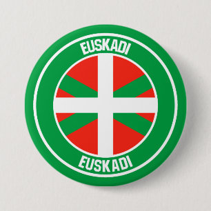 País Vasco Round Emblem Ronde Button 7,6 Cm