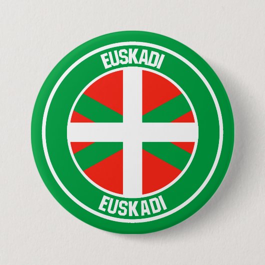País Vasco Round Emblem Ronde Button 7,6 Cm (Voorkant)