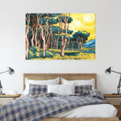 Paisagem de Bosque ao Sol Canvas Afdruk (Insitu (Slaapkamer))