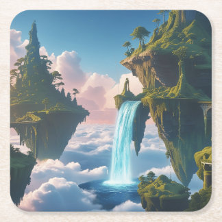Paisaje de montañas flotantes kartonnen onderzetters