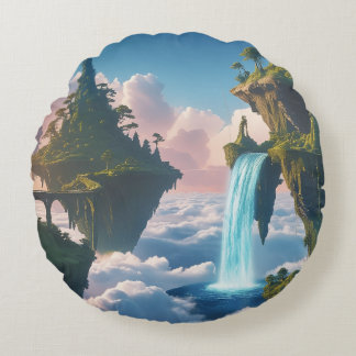 Paisaje de montañas flotantes rond kussen