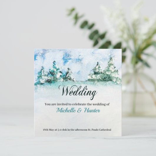 Paisaje Invernal en Tonos Azules Kaart (Staand voorkant)