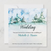 Paisaje Invernal en Tonos Azules Kaart (Voorkant)