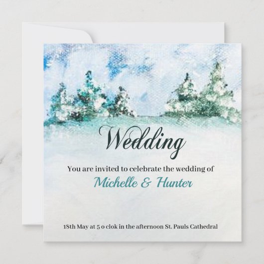 Paisaje Invernal en Tonos Azules Kaart (Voorkant)