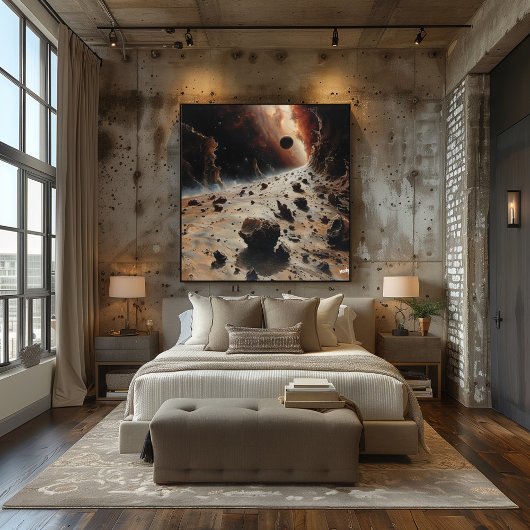 Paisaje Surrealista del Espacio Exterior Perfect Poster